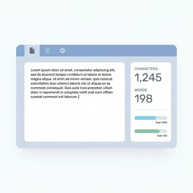 テキストを入力しながらリアルタイムに文字数をカウント・集計できるエディタ画面のイメージ
