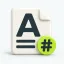文字数カウントを表すテキスト集計カードのアイコン