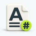 文字数カウントを表すテキスト集計カードのアイコン